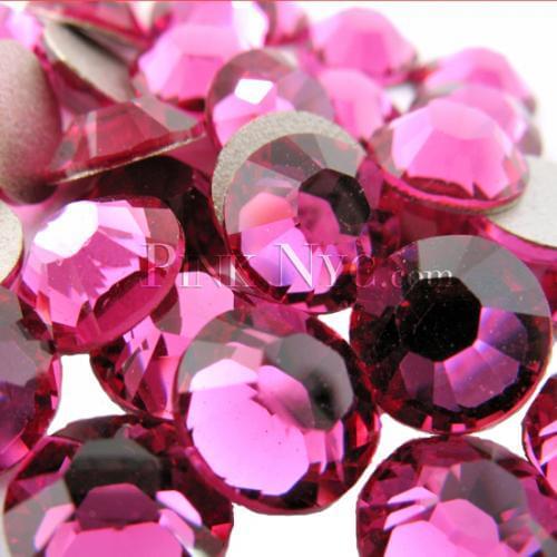 Free Shipping! 1440pcs/lot,ss16 (3.8-4.0mm) Fuchsia color Flat Back Nail Art Non Hotfix Beads