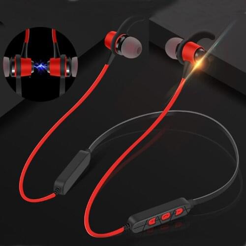 Magic Music wireless bluetooth earphones magnetic bluetooth neckband waterproof sport stereo headphones with mic for phone