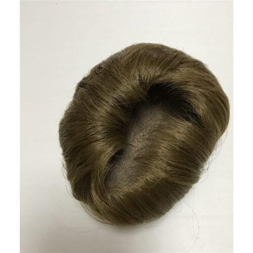 For 40-45cm Reborn Doll Light brown Sticked Hair Wig 17-18 inch Doll Reborn Hair DIY NPK Doll Accessories