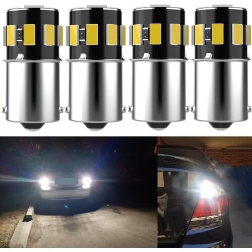 4x White 6000K 1156 7506 P21w Canbus No Error LED Bulbs For Audi A1 A3 A6 S3 Q7 A4 B6 B7 B8 8p 8v C7 DRL Daytime Running Lights