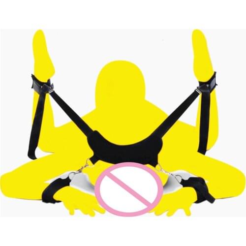 Erotic Sex Toys No Vibrator For Woman Couples BDSM Bondage Slave Leg Open Restraints Neck Handcuffs Ankle Cuff Straps Sex Shop