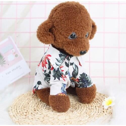 Hawaii Pet Dog T-shirt Sweet Pineapple Print Dog T-shirt Beach Jacket Puppy Coat Cat Clothes Dog T-shirt Spring Pet Clothing