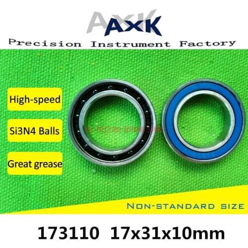 2021 173110 Hybrid Ceramic Bearing 17x31x10mm Abec-1 (1 Pc) Bicycle Hub Brackets Spares 173110rs Si3n4 Ball Bearings 173110-2rs
