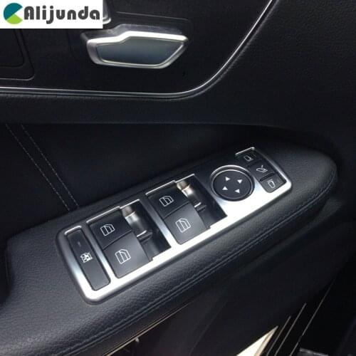 Vehicle Interior Matt Chrome Door Window Door with key panel trim for Mercedes Benz C GLK Class W176 W246 W204 W212 W218 X204