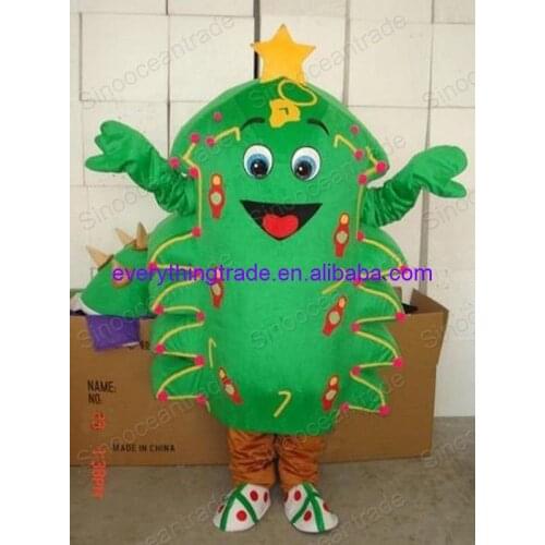 Hot sale Cute Cartoon Character cute CHRISTMAS TREE Adult Mascot Costume fancy dress costume