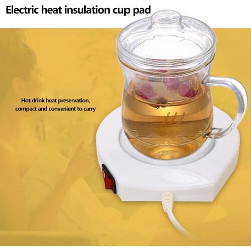 220V Mini Portable Warmer Heater Pad Electric Powered Coffee Tea Milk Mug Cup Warmer Mat Electric Plug Insulation Pad