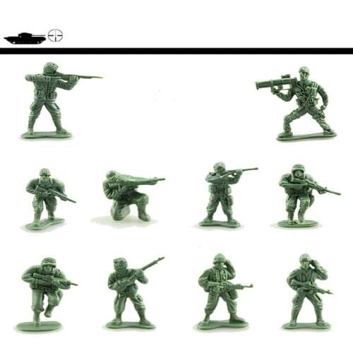 100 pcs/set Medieval Military WW2 War Simulation Warriors Soldier static Military figures Model sand table toys Children Gifts