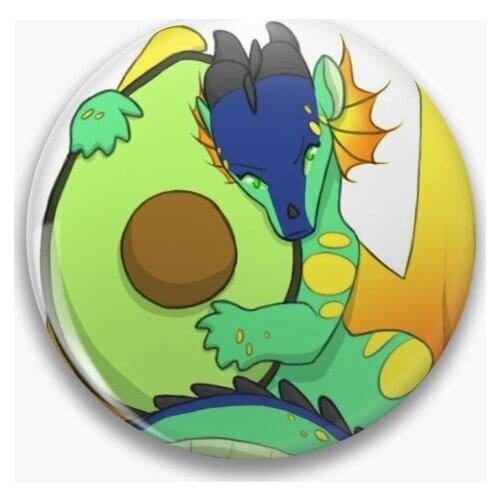 Glory And Avacado Soft Button Pin Clothes Lover Badge Cute Women Cartoon Funny Brooch Hat Decor Collar Fashion Gift Metal