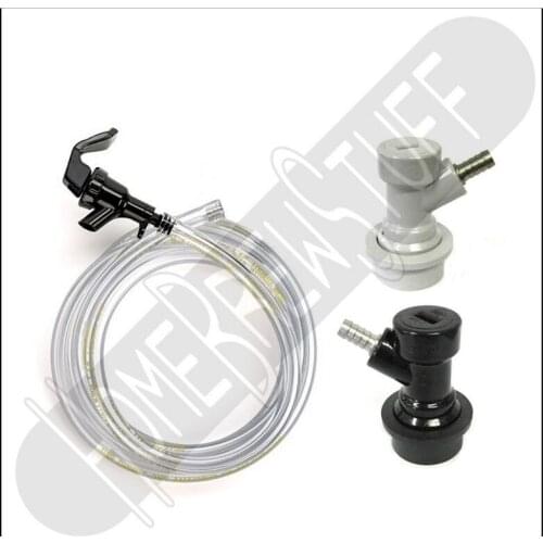 Ball Lock Dispense Kit - Liquid In & Gas Out, 30" Tubing, & Faucet Brew Tap