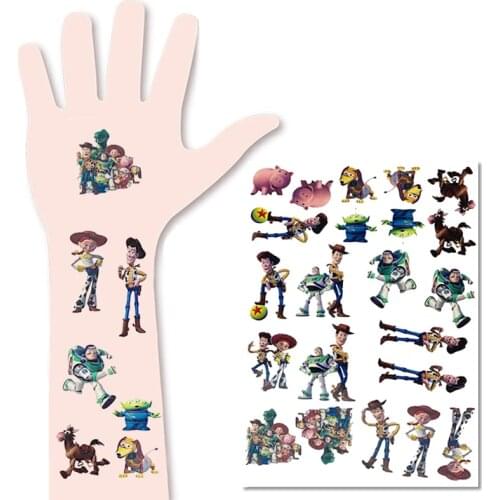 Disney Toy Story Tattoo Stickers Child Temporary Fake Tattoos Paste on Face Arm Leg for Children Cartoon Anime Kids Toys Sticker