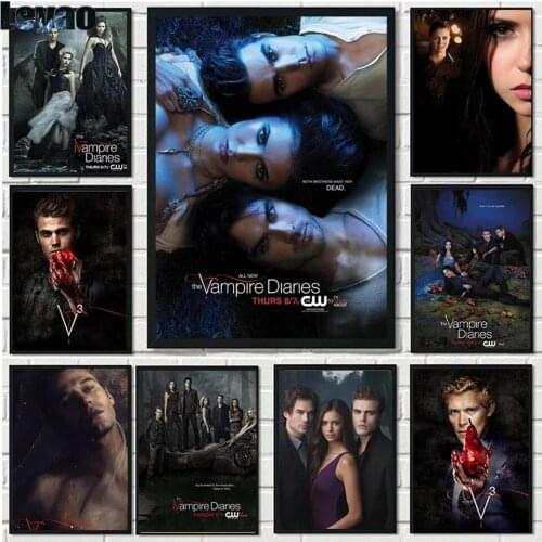 Classic Movie TV The Vampire Diaries Wall Art Picture Quality Diamond Painting Poster Bedroom Living Bar Sofa Decor Home Decor