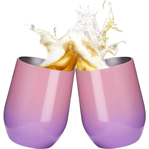 12OZ Stainless Steel Beer Mugs Colorful Wine Tumbler Cups For Cocktail Coffe Cup Metal Drinking Mug for Bar DrinkwareThermal Mug
