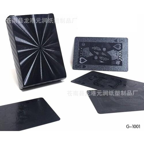 Plastic Poker Building Pattern Creative Waterproof Black Diamond Playing Cards