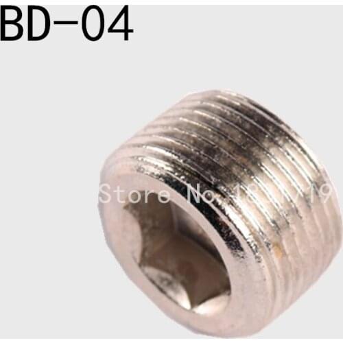 Pneumatic solenoid valve plug BD-04 Plug board base BD-4 Inside the six corners 1/2" Pneumatic cylinder fittings