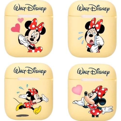 Lovely Disney Minnie Mouse Silicone Case For Apple Airpods 1/2 Cover Protective Earphone Case Headphones Cases Protective For Ap