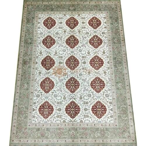 Seeykeep™ 6x9ft Pure Silk Handknotted Oriental Traditional Persian Rug-SK3036121