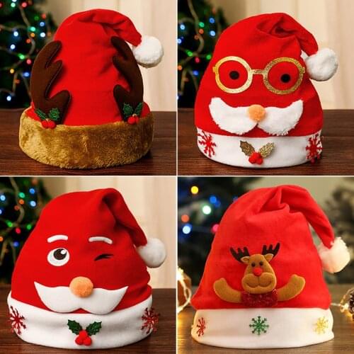Santa Hat Children adult Snowman Santa Claus nonwoven cloth hat party party party performance decoration dressed up hat