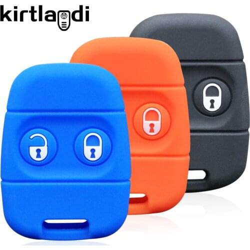 Silicone 2 Button Remote Key Case for Land Rover Defender Freelander Rover 25 45 100 200 400 MG ZS ZR MGF Key Holder Cover Shell