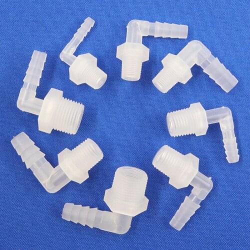 5~50pcs G1/8~3/8 To 3.9-11.1mm Food Grade PP Pagoda Elbow Connector Aquarium Tank Air Pump Fittings Irrigation Water Hose Joint