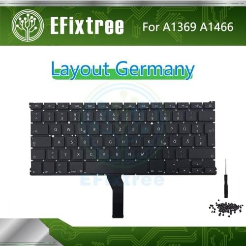 Full New Germany A1466 A1369 Keyboard Layout For Macbook Air 13.3 inch EMC 2469 2559 2632 2924 2925 3178 2011-2017 Year