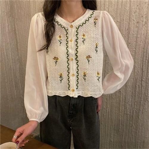 SPECALDFY Openwork Blouses