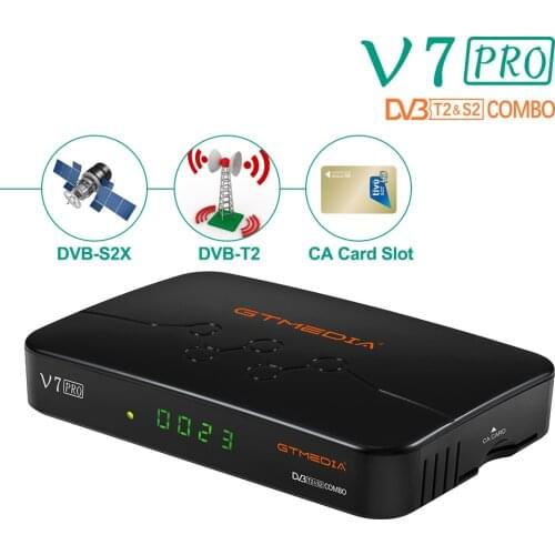1080P Satellite TV Receiver GTMEDIA V7 PRO DVBT2 Tv Tuner Wifi Free Digital Receptor Mini Europe TV Box