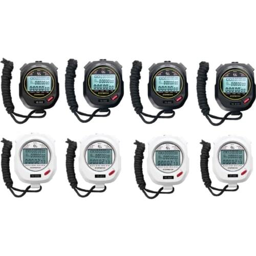 Three Rows of 100 Stopwatch Timers Track and Field Training Black and White 2 Color Optional Running Timer