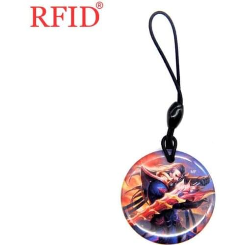 UID S50 1K 13.56Mhz Changeable NFC RFID Rewritable Writable Characters Pattern Dropping Glue Keyfob Key Tags Access Control Card