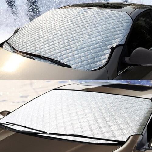 Windscreen Cover Thick Car Front Window Screen Sunlight Frost Ice Snow Dust Protector Anti Heat Car SUV Sun Visor 187*95cm