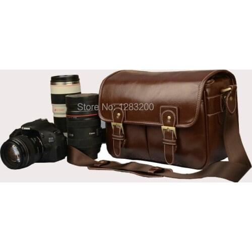 PU Leather Waterproof Camera bag for Nikon Canon Sony Samsung Pentax 115-2