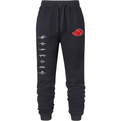 Japanese Anime Akatsuki Cloud Symbols New Autumn and Winter Leisure Sports Brand Fashion Mens Sports Pants Outdoor Sports Pants