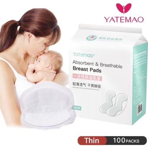 YATWEMAO 100PCS/lot Wholesale Cotton Disposable Breast Nursing Pads Breathable Super Absorbency Maternity Pads