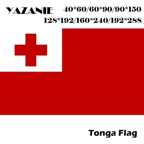 YAZANIE 60*90cm/90*150cm/120*180cm/160*240cm Tonga Flag Large Big Tongan Flags And Banners 2x3 ft Custom Made Football Flag
