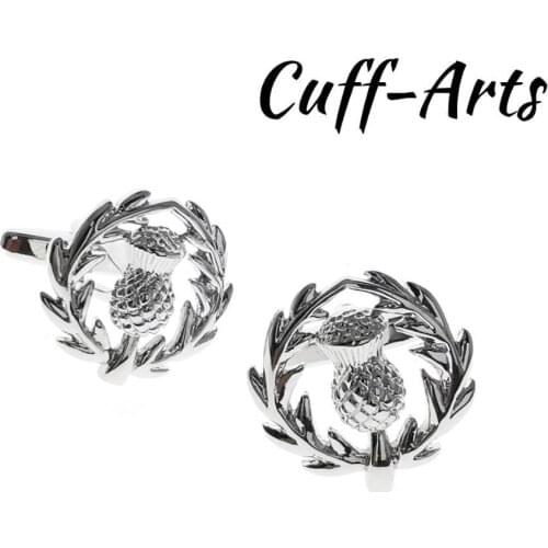Cufflinks for Men Scottish Thistle Cufflinks Gifts for Men Gemelos Les Boutons De Manchette by Cuffarts C10527