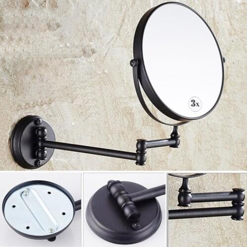 Make up mirror copper cosmetic mirror wall mounted, Antique bathroom/bedroom double-sided mirror beauty mirror, Free shipping