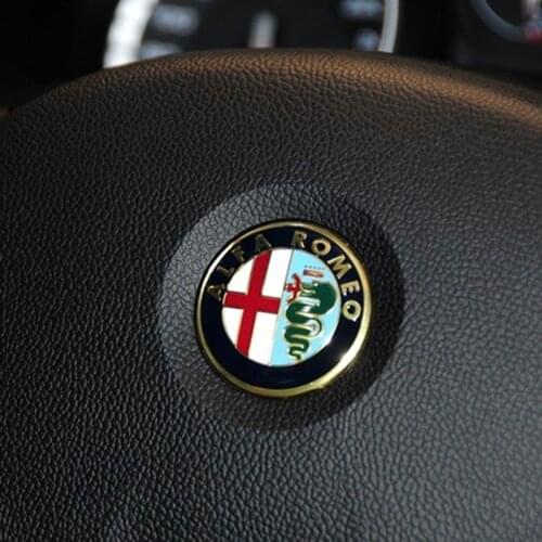 100X 40MM Steering Wheel Badge Emblem Sticker Auto Accessories foe ALFA ROMEO Brera 147 156 166 159 GT Spider Giulietta Stelvio