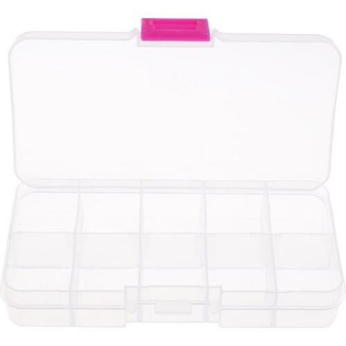 1Pc Transparent Sewing Storage Box Sewing Machine Bobbin Organizer with 10 Compartments