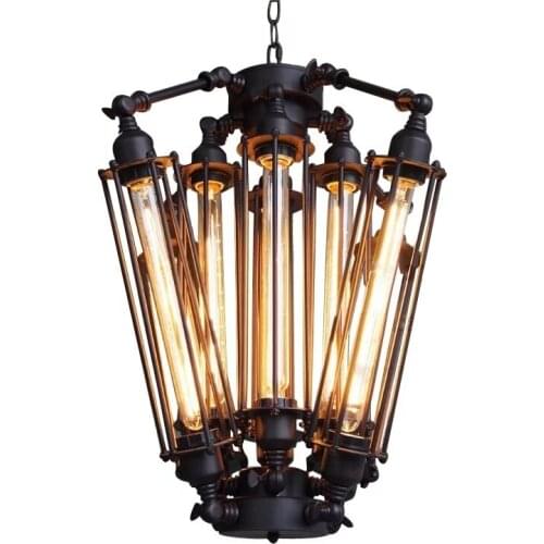 American Retro Pendant Lights Loft Industrial Island Hanging Lamp Living Room Bedroom Kitchen Cafe Vintage Metal Steampunk Lamp