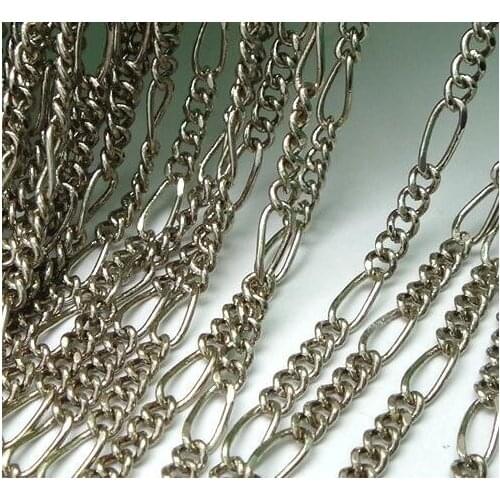 Free shipping!!!! 50m/lot Dull silver copper material 3x6mm jewelry chain