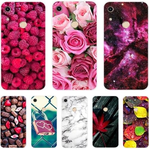 Case For Huawei Honor 8A 6.09 inch Flower Silicone Phone Cover For Huawei Honor 8A Full Protective Case Soft TPU Bumper Coque