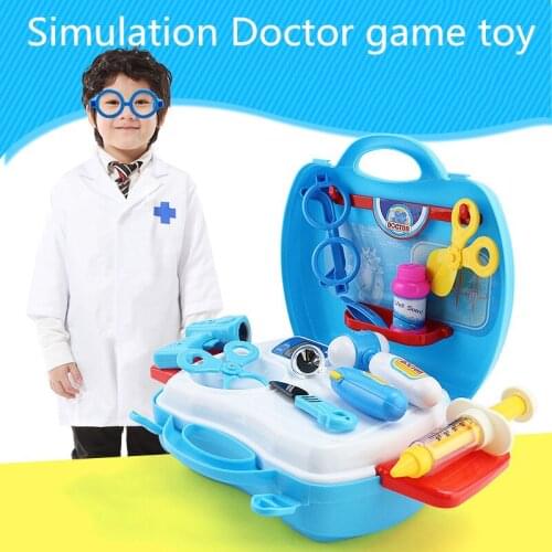 Childrens Toy Suitcase Doctor Nurse Game Pretend Play Set Medical Tool Kids Portable Educational Doctor Toys Set Toy