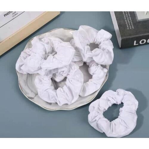 Girls Elastic Hair Ties White Scrunchies for Tie-dye Hair Ropes DIY Hair Scrunchies Soft Rubber Bands Hair Suppliess