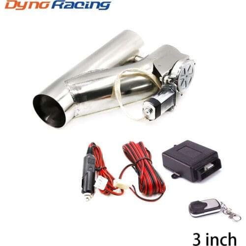 3'' inch 76mm Exhaust Control Valve Exhaust pipe electric Y pipe Electrical Exhaust Cutout kit with hand-wire wholesale