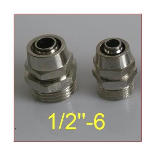 S-MC Type pneumatic straight Miniature Mini air Fitting lock net ,1/2 screw thread 6mm TUBE , nylon, polyurethane tube connector