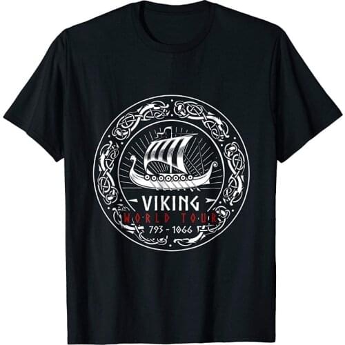 Viking World Tour T-Shirt T-Shirt T Shirt 2019 New Fashion Brand Tops Male T Shirt Men Design Summer Hot Sale Tee Shitrs