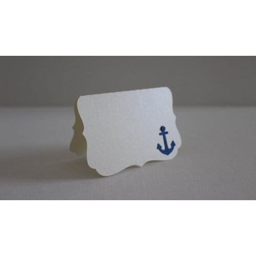 Nautical place cards, Beach Anchor vintage Wedding Party Escort Tent seating table number card Placecards custom color