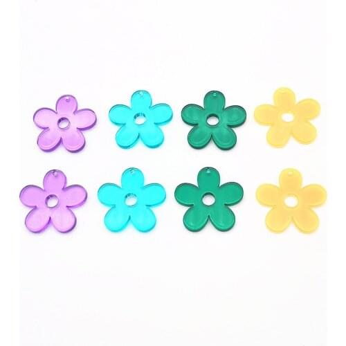 New arrival! 29mm 100pcs Neon effect Flower shape Charm for Ear DIY Making parts,Jewelry Accessories Findings & Component