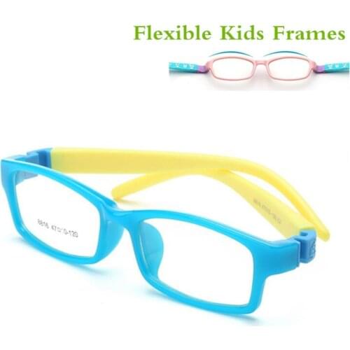 Bendable No Screw Kids frame glasses Boy Child glasses Flexible Children frames eyewear TR90 Optical glass 8816 for 5-10yearold
