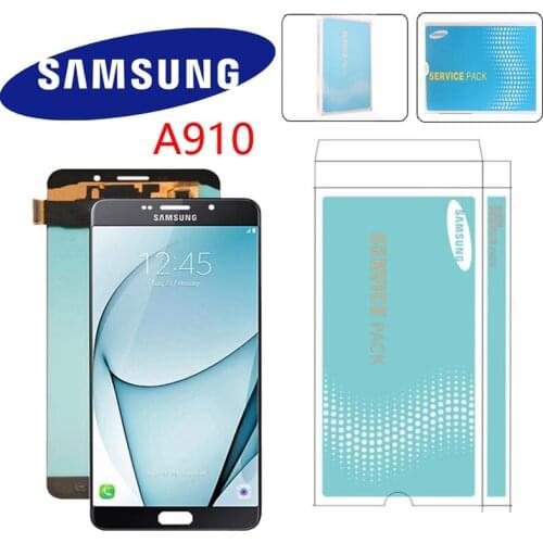 Original 6.0" Super AMOLED Display For SAMSUNG GALAXY A9100 LCD A9 Pro A9 2016 A910F LCD With Touch Screen Assembly Replacement