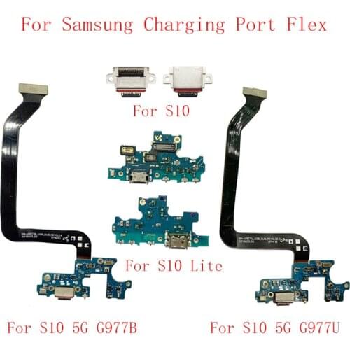 Original USB Charging Port Connector Board Parts Flex For Samsung S10 G973F S10 Lite G770F S10 5G G977B G977U Charging Port